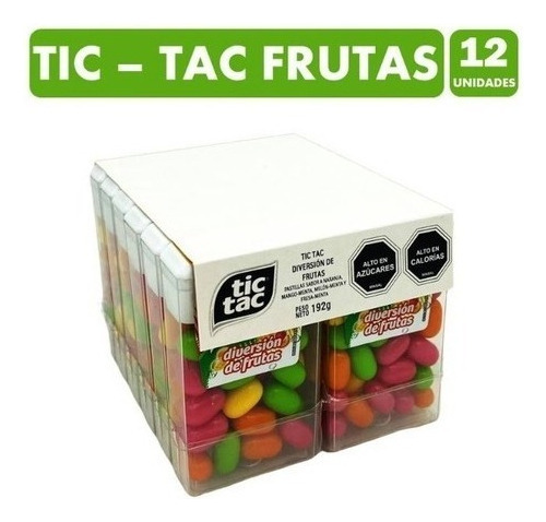 Caramelo Tic Tac Diversion De Frutas Caja X 12 Unidades