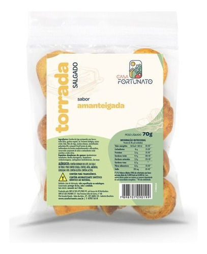 Torrada Amantegada Casa Fortunato 70g