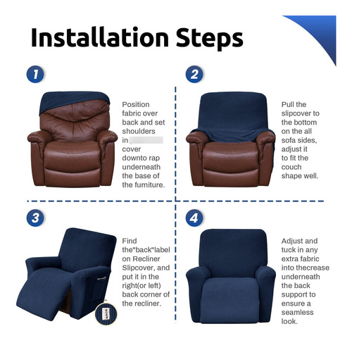 Funda Elástica Para Sofá Reclinable Protector De Muebles