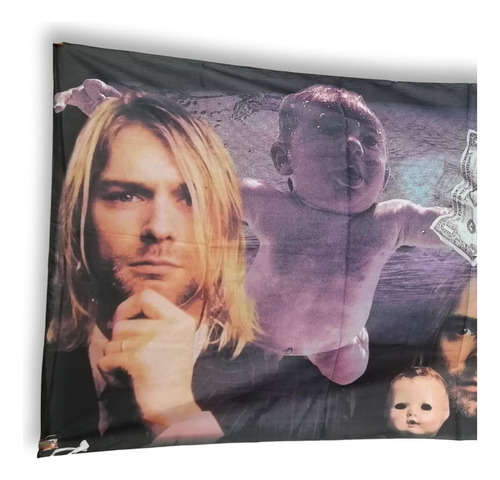 Poster Bandera Nirvana Portada Nevermind 140 X 88 Cms