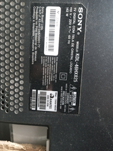 Placa T.com Main Tv Sony Kdl 46hx825 Az2 Mpt.com Y2 46 (Usado)