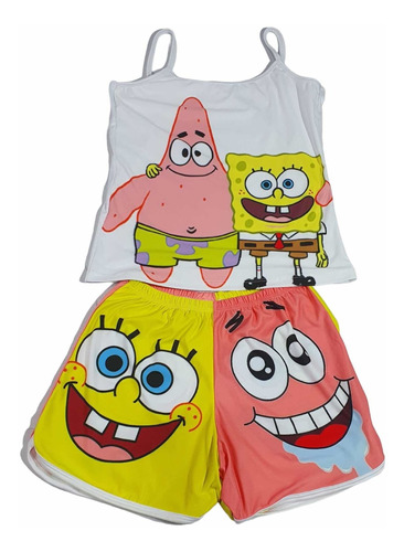 Pijama Bob Esponja Para Mujer De Moda- Unitalla