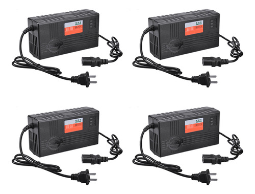 Cargador De Batería 4 X 60 V 20 Ah, 6 Pantallas Led Para Rue