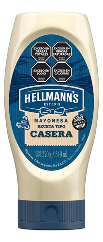 Mayonesa Hellmanns Receta Tipo Casera Squeeze X 320 Gr