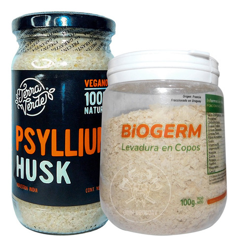 Psyllium Husk Fibra Terra Verde Levadura Nutricional Biogerm