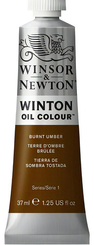 Pintura Oleo Winsor & Newton Winton 37ml Colores A Escoger Color Burnt Umber - Sombra Tostada No 3