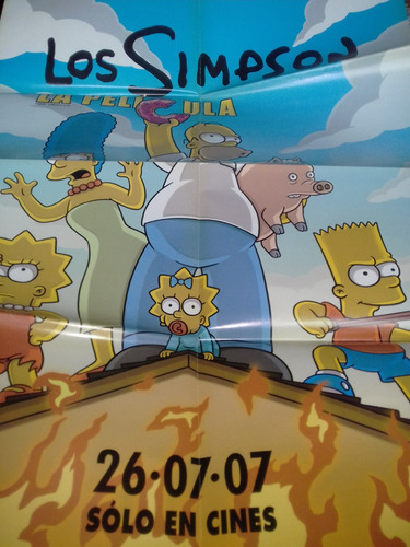 Revista +info  The Simpson ,la Pelicula Con Poster 68x50