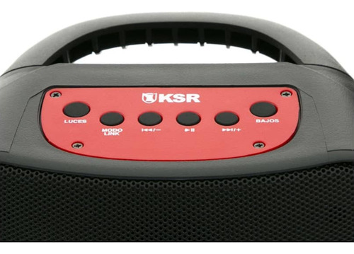 Bocina Bluetooth Recargable Negra 6.5 Pulgadas Ksr