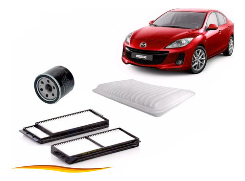 Kit Filtros Mazda 3  1.6  04-13  Aceite Aire Polen