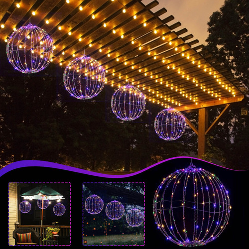 Esfera De Luces Led Navideñas, Bolas Navideñas Iluminadas Pa