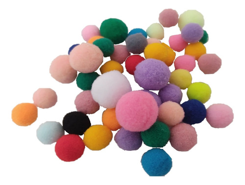 100 Pompom Bolinha Pequena 14mm Artesanato Biju Promoção Top