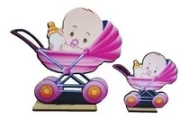 Comprar Centro De Mesa Economico X10u Baby Shower Coche Rosa Bb