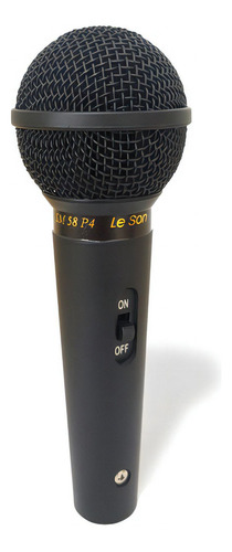 Microfone Sm58p4lc Preto Fosco Cardióide Unidirecional Leson