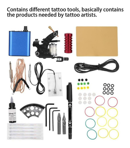 Imagen 8 de 9 de Kit De Máquina De Tatuar Pigmento