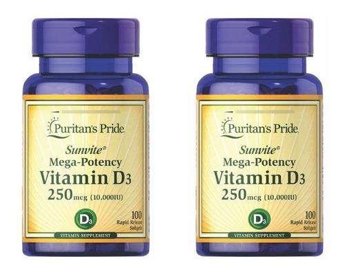 Puritans Pride Vitamin D 250 Mcg - Unidad a $500