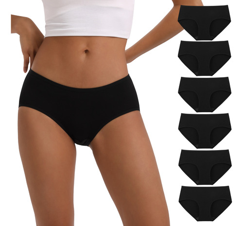Pack De 6 Bragas Hipster De Algodón Para Mujer De Innersy