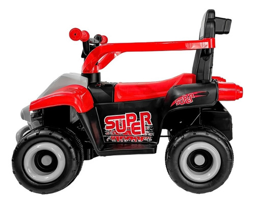 Quadriciclo Elétrico 6v Infantil, Com Empurrador Dirigível