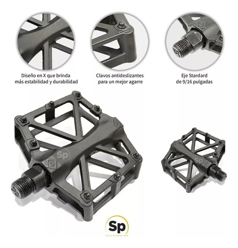 Pedales De Aluminio Con Reflejante Para Bicicleta Mtb Y Fixi