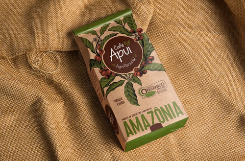 Kit C/ 18 Un - Cafe Apuí Orgânico Torrado E Moído.