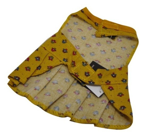 Imagen 2 de 2 de Vestido Amarillo Con Moño Para Perrita Talla 2
