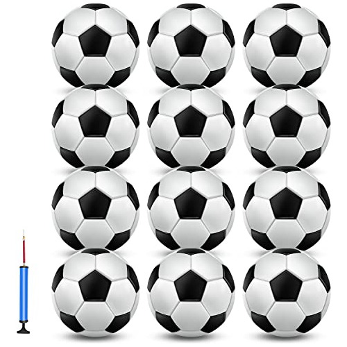 Jiaonun 12 Pack Classic Bolas De Fútbol Tamaño 5 Inflable Co