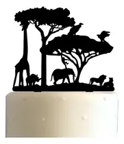 Comprar Cake Topper Adorno Torta - Animales Zafari Africa