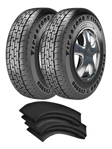 Kit 2 Pneus Kombi 185r14c 104/102r Radial Cv5000 Firestone