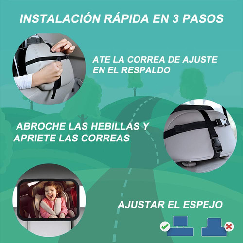 Espejo Retrovisor Para Seguridad Del Bebé Importado