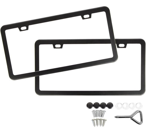 Dos Marcos Para La Placa Del Auto De Aluminio Recubierto De
