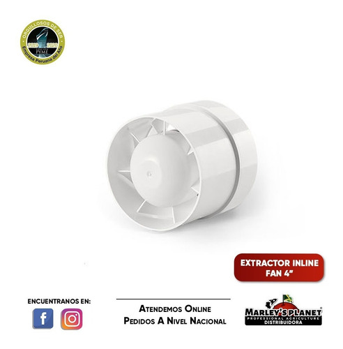 Imagen 1 de 3 de Extractor Inline Fan 4/100mm