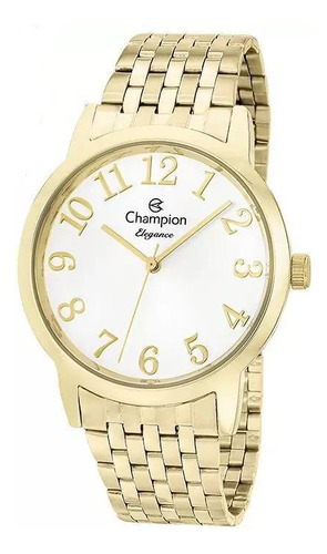 Relógio Champion Feminino Dourado Lançamento Ponteiro +