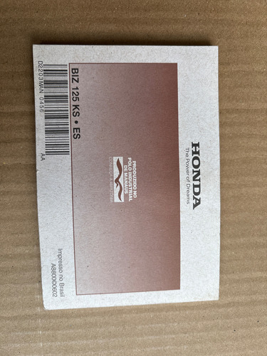 Manual Proprietário Usado Honda Biz 125 Ks Es 06-08 (Usado)