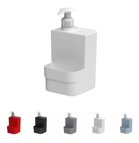 Dispenser Porta Detergente E Esponja Trium 500ml Compacto Ou Cor Branco