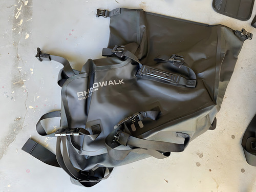 Bolsa de moto de gran capacidad, paquete de equipaje, color negro