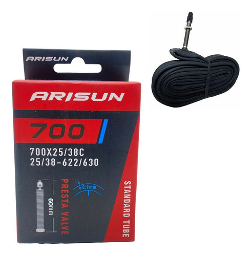 Câmara De Ar Arisun 700 X 25/38 Light 0.9mm Presta 60mm 157g