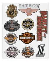 Comprar Kit Cartela Adesivos Compatível Harley Davidson 3d 10 Un 04 Cor CARTELA HARLEY DAVIDSON Fatboy 114 883 V rod Fat bob Sportster S Iron 1200 Road Glide Low Rider Heritage Breakout Street Pan America
