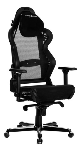 Cadeira de escritório DXRacer OH/AIR/N gamer  preta com estofado de mesh