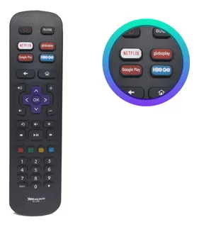 Controle Semp Toshiba Smart Roku Tv Netflix Globoplay Hbo