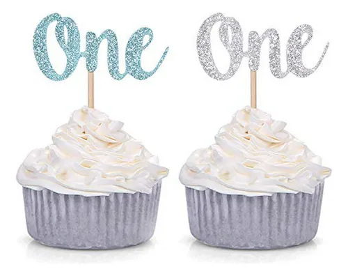 Pack De 24 Toppers Brillantes Para Cupcakes, Decoración Prim