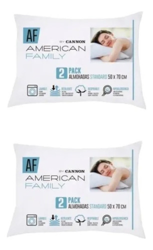 Pack 4 Almohadas 50 X 70 Polycotton - Cannon