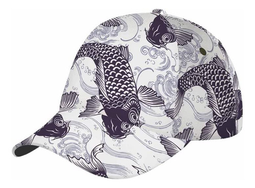 Alrbe Tin Gorras De Béisbol Acuarela Pescado Sol Sombreros S