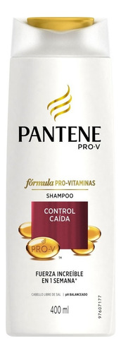 Shampoo Pantene Pro-V Shampoo Pantene Pro-v Control Caída Óleo De Ricino 500 Ml Aceite de Ricino en botella de 400mL de 400g por 1 unidad