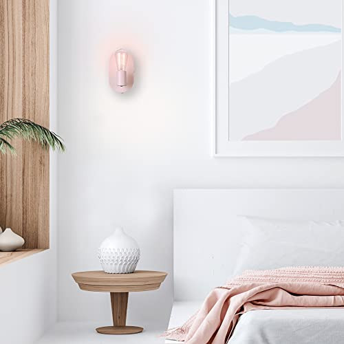 Aplique De Pared Con 1 Luz Rosa Mate Sin Bombilla