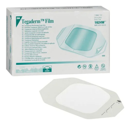 Pack 25 Uni Tegaderm Film 6x7 Cm Aposito Transparente 3m