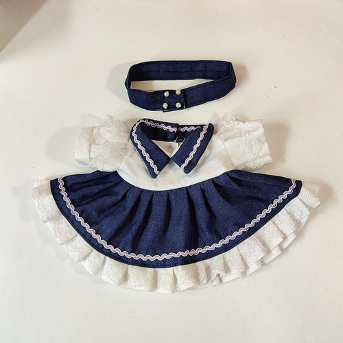 Conjunto De Vestido De Mezclilla Elegante Para Muñecas Con