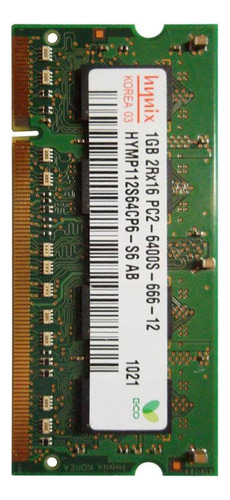 Hymp112s64cp6-s6 Hynix 1gb Pc2-6400 Ddr2-800mhz Rtp1485 (Usado)