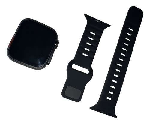 Relógio Smartwatch Ultra Série 8 Bluetooth Nfc 49 Mm Preto Caixa Rose Gold Bisel Rose Gold