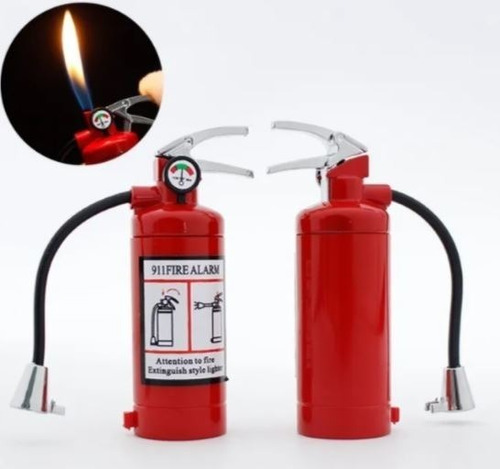 Mechero Luz Led Mini Extintor Extinguidor Gas Butano Ae57