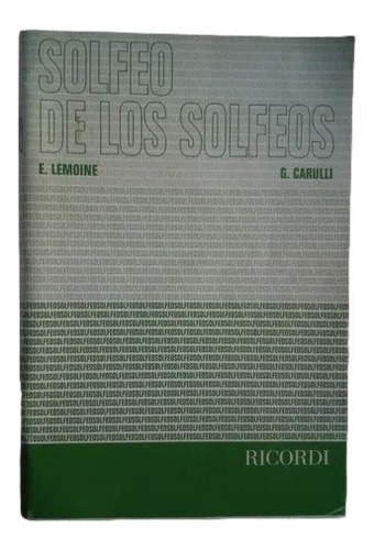 Solfeo De Los Solfeos Lemoine Carulli F16