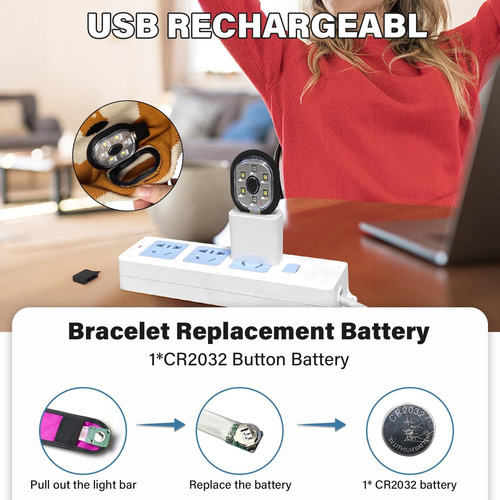 Gorro Led Con Luz Para Adultos, Recargable Por Usb, Con Puls